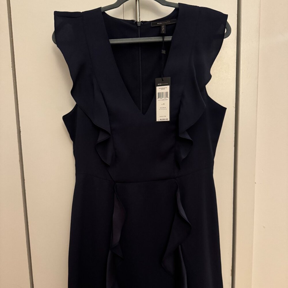 BCBG Mazazria Navy Mini Dress (Size 12)